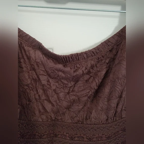 NWT Avenue Brown Tiered Maxi Skirt - Picture 7 of 8